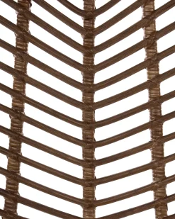 Set di 2 sedie da pranzo DILLEY Rattan Marrone
