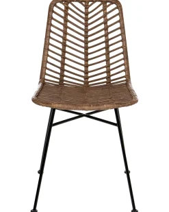 Set di 2 sedie da pranzo DILLEY Rattan Marrone
