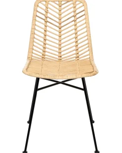 Set di 2 sedie da pranzo DILLEY Rattan Naturale