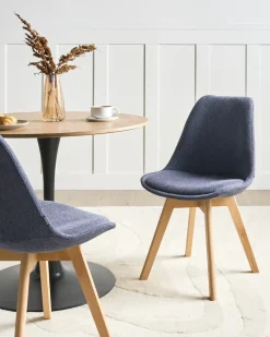Set di 2 sedie da pranzo DAKOTA II Tessuto Blu scuro