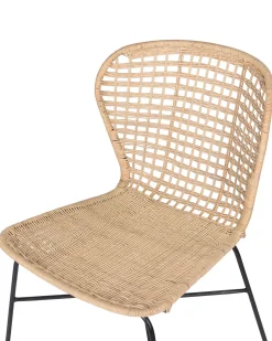 Set di 2 sedie da pranzo ELFROS Rattan Naturale