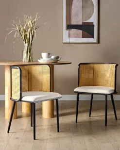 Set di 2 sedie da pranzo KOBUK Metallo Nero