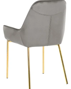 Set di 2 sedie da pranzo LOVERNA Velluto Grigio