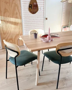 Set di 2 sedie da pranzo MAYETTA Metallo Foglia di tè