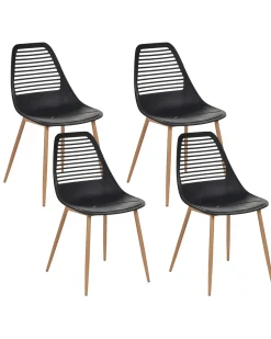 Set di 4 sedie da pranzo MONTELLO Nero