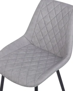 Set di 2 sedie da pranzo MARIBEL Pelle sintetica Grigio chiaro