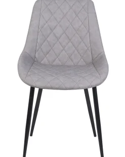 Set di 2 sedie da pranzo MARIBEL Pelle sintetica Grigio chiaro