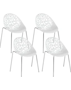 Set di 4 sedie da pranzo MUMFORD Bianco
