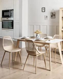 Set di 4 sedie da pranzo MONTELLO Beige