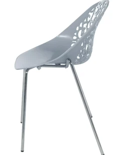 Set di 4 sedie da pranzo MUMFORD Grigio chiaro