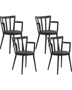 Set di 4 sedie da pranzo MORILL Nero