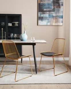 Set di 2 sedie da pranzo PENSACOLA Metallo Oro