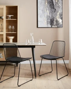 Set di 2 sedie da pranzo PENSACOLA Metallo Nero