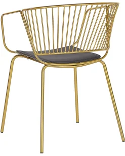 Set di 2 sedie da pranzo RIGBY Metallo Oro