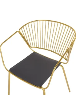 Set di 2 sedie da pranzo RIGBY Metallo Oro