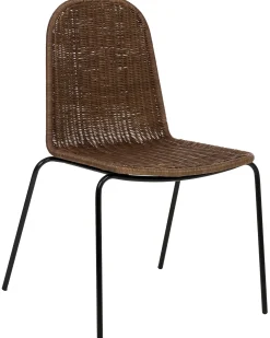 Set di 2 sedie da pranzo ROXTON Rattan Marrone scuro