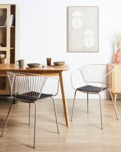 Set di 2 sedie da pranzo RIGBY Metallo Beige