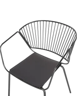 Set di 2 sedie da pranzo RIGBY Metallo Nero