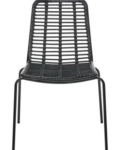 Set di 2 sedie da pranzo TAOS Rattan Nero