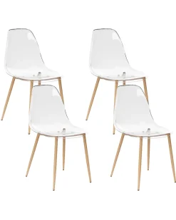 Set di 4 sedie da pranzo TAKILMA Trasparente