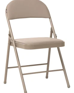 Set di 4 sedie pieghevoli SHASTA Metallo Beige