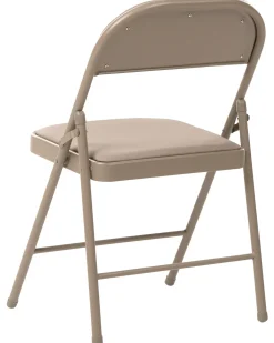 Set di 4 sedie pieghevoli SHASTA Metallo Beige