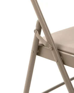 Set di 4 sedie pieghevoli SHASTA Metallo Beige