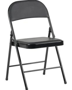 Set di 4 sedie pieghevoli SHASTA Metallo Nero