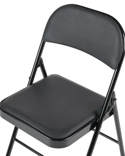 Set di 4 sedie pieghevoli SHASTA Metallo Nero