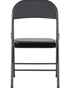 Set di 4 sedie pieghevoli SHASTA Metallo Nero