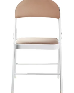 Set di 4 sedie pieghevoli SPARKS Metallo Beige/Bianco