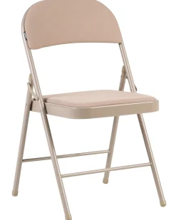 Set di 4 sedie pieghevoli SPARKS Metallo Beige