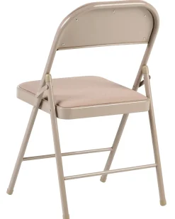 Set di 4 sedie pieghevoli SPARKS Metallo Beige
