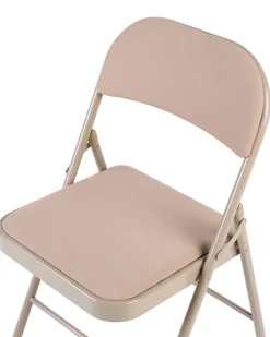 Set di 4 sedie pieghevoli SPARKS Metallo Beige