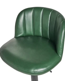 Set di 2 sgabelli da bar VLORE Pelle sintetica Verde scuro