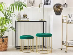 Set di 2 sgabelli LUBBOCK Velluto Verde scuro