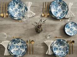 Set di 12 stoviglie BASIL Porcellana Blu