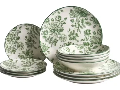 Set di 12 stoviglie BASIL Porcellana Verde