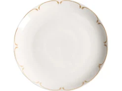 Set di 12 stoviglie CHAROLI Porcellana Bianco/Oro