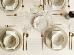 Set di 24 stoviglie CHERVIL Gres porcellanato Beige chiaro