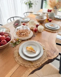 Set di 24 stoviglie CHERVIL Gres porcellanato Azzurro