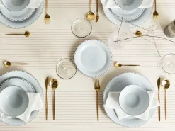 Set di 24 stoviglie CHERVIL Gres porcellanato Azzurro
