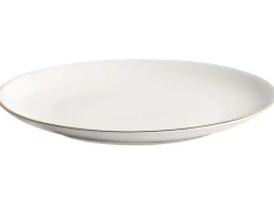Set di 24 stoviglie CUMIN Porcellana Bianco sporco / Oro
