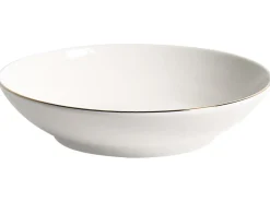 Set di 12 stoviglie CUMIN Porcellana Bianco sporco / Oro