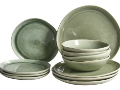 Set di 12 stoviglie HOPS Gres porcellanato Verde