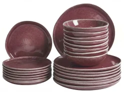 Set di 24 stoviglie HOPS Gres porcellanato Bordeaux