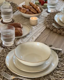 Set di 12 stoviglie HOPS Gres porcellanato Beige chiaro