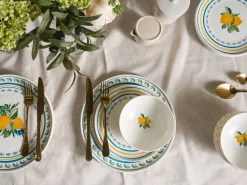 Set di 24 stoviglie TARRAGON Porcellana Bianco/Verde