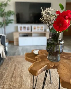 Set di 2 tavolini CAMROSE Legno di teak Marrone scuro