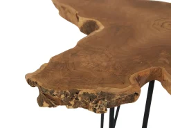 Set di 2 tavolini CAMROSE Legno di teak Marrone scuro